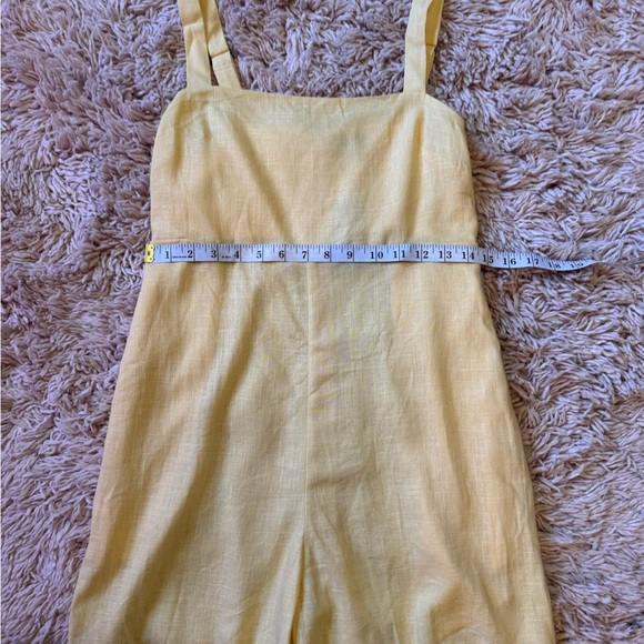 Express Linen-Blend Square Neck Sleeveless Romper NWT small retail $78 - Picture 9 of 9